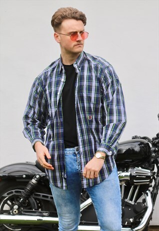TOMMY HILFIGER USA SCOTCH PLAID CHECK SHIRT
