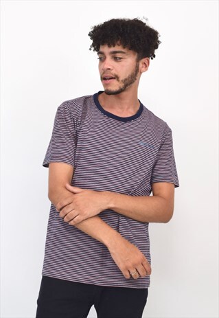 VINTAGE 90S TOMMY HILFIGER RED & BLUE STRIPE TEE
