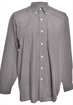 Ralph Lauren Grey & White Checked Shirt - L