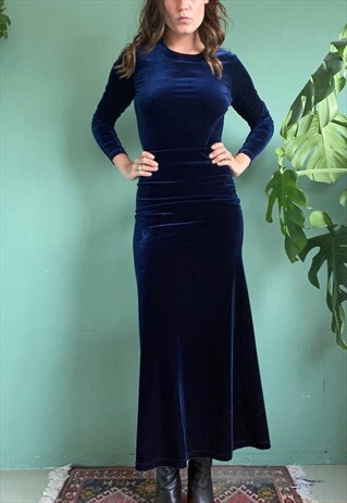 VINTAGE CO-ORD VELVET MAXI SKIRT AND BODY