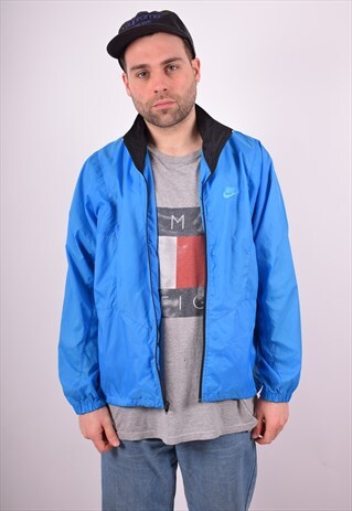 NIKE MENS VINTAGE TRACKSUIT TOP JACKET LARGE BLUE 90S