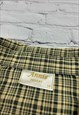 VINTAGE CHECKED FRILL DETAIL BLOUSE SIZE 14