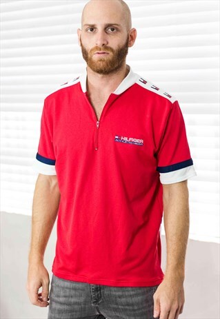 VINTAGE TOMMY HILFIGER T-SHIRT LOGO 90S XL 7.3