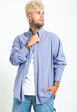 VINTAGE 80S TOMMY HILFIGER CLASSIC SHIRT / S6697