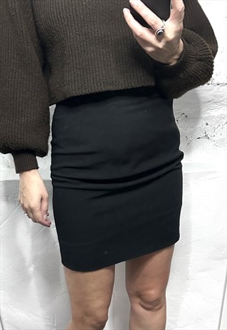 Mini Classy Black Pencil Skirt - Small