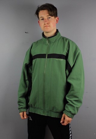 VINTAGE ADIDAS FESTIVAL WINDBREAKER JACKET IN GREEN WITH EMB