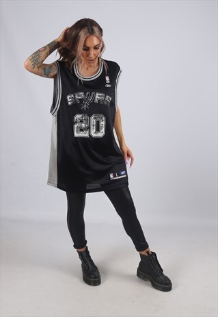VINTAGE NBA BASKETBALL JERSEY VEST TOP OVERSIZED LONG (4AE)