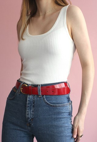 RED PATENT LEATHER BELT