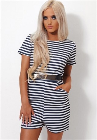 LEIKA CONTRAST STRIPE PLAYSUIT