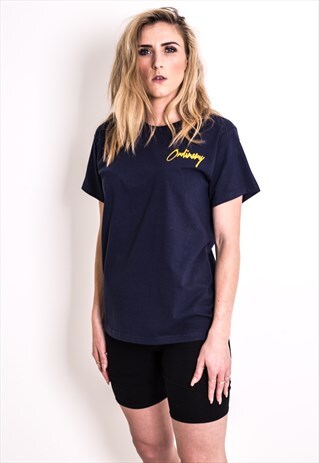 CLASSIC ORDINARY NAVY AND YELLOW T-SHIRT