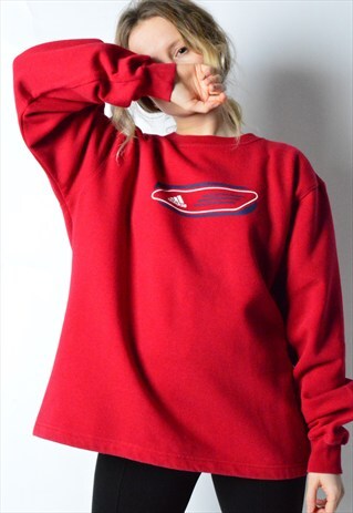 BURGUNDY RED ADIDAS SPORTS SWEATSHIRT