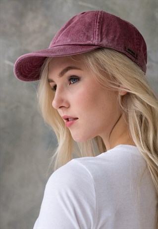 BASEBALL CAP JAPANESE LABEL RETRO WASHED BRUSHED DENIM WOMEN