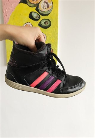 VINTAGE 00S Y2K ADIDAS SPORTS SNEAKERS TRAINERS FAUX FUR