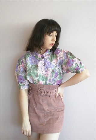 BALLOON SLEEVE FLORAL BLOUSE