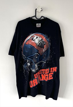 Vintage nfl Denver broncos black T-shirt large USA sports 