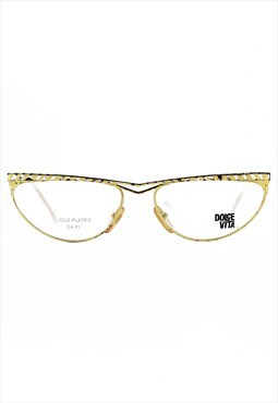 vintage glasses 24K gold plated 80s eyeglasses optical frame