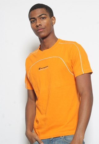 VINTAGE CHAMPION LOGO T-SHIRT ORANGE