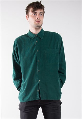 VINTAGE GREEN CORD CORDUROY SHIRT