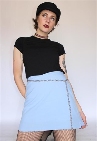 90S BABY BLUE MINI SKORT