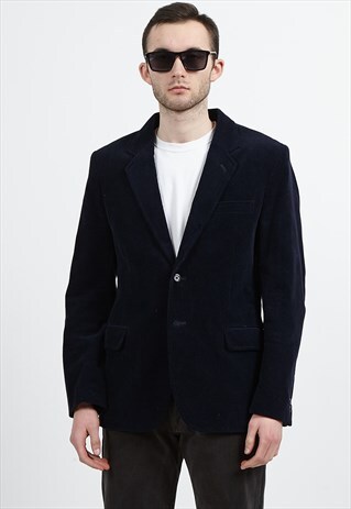 VINTAGE NAVY CORDUROY BLAZER JACKET