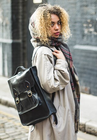 THE BLACK LEATHER METROPOLITAN BACKPACK
