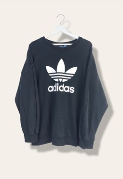 Vintage Adidas Sweatshirt Big Logo in Black XL