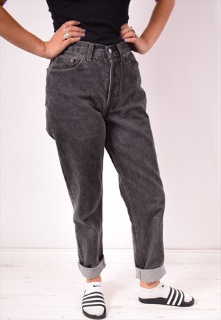 LEVI'S 901 WOMENS VINTAGE JEANS W30 L32 GREY 90S