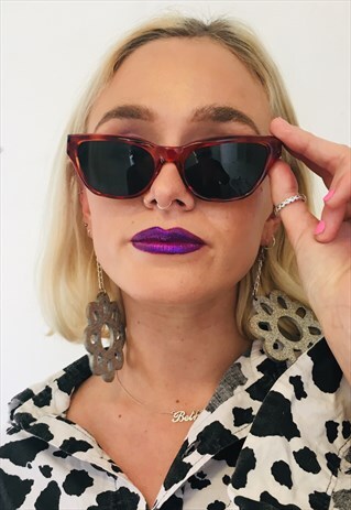 VINTAGE 90S BROWN WAYFARER CAT EYE SHADES
