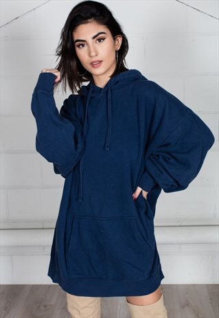 COSMIC SAINT TRUE NAVY WASHED OVERSIZED HOODIE