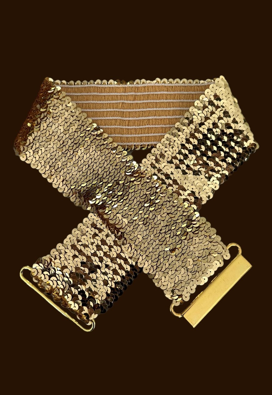 Gold clearance sequin belt