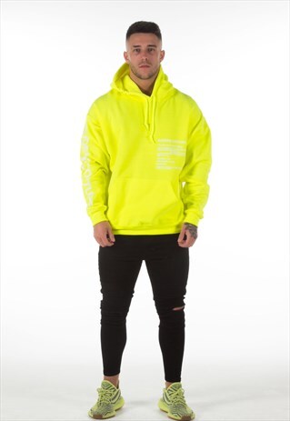 NEON YELLOW DESCRIPTION HOOD