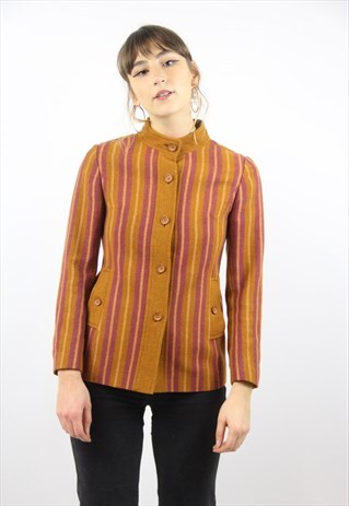 VINTAGE STRIPED CUTE JACKET