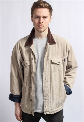 VINTAGE CORDUROY BLANKET LINED JACKET