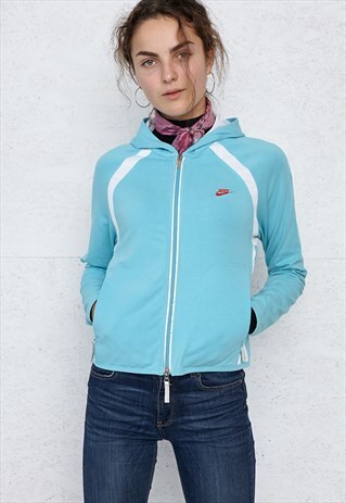 VINTAGE BLUE NIKE TRACK ZIP HOODIE JACKET