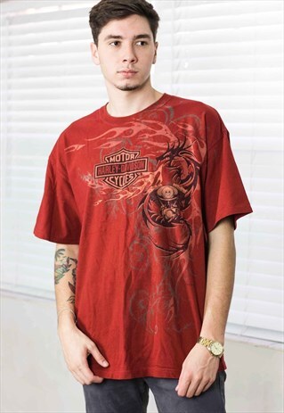 VINTAGE HARLEY-DAVIDSON T-SHIRT LOGO 90S XL 9.5