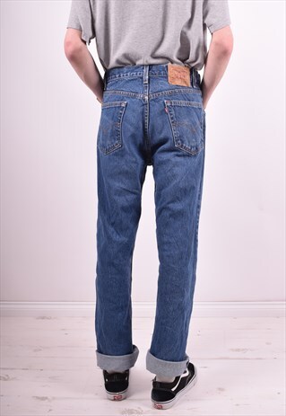 LEVI'S 505 MENS VINTAGE JEANS W32 L32 BLUE 90'S