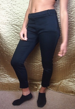 BLACK SKINNY TAILORED TROUSERS