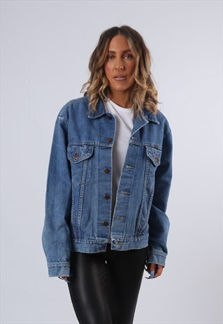 WRANGLER DENIM JACKET OVERSIZED FITTED UK 18 (6BB)