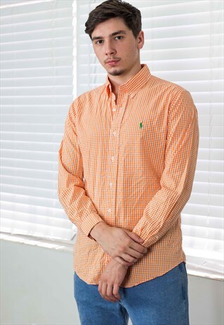 VINTAGE POLO RALPH LAUREN SHIRT LOGO 90S M 5.9