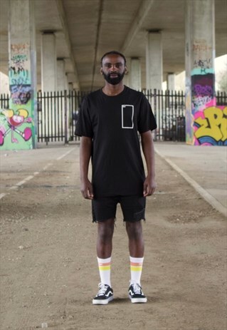 OVERSIZED SHORT SLEEVED T-SHIRT IN BLACK