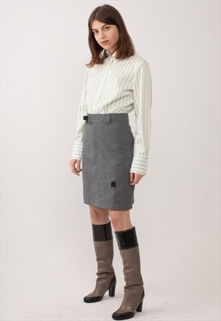 CEMENT GREY HIGH WAISTED SPORT SKIRT