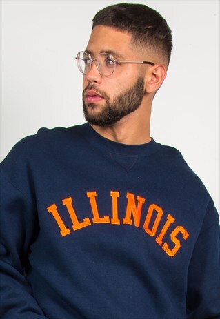 VINTAGE USA COLLEGE SWEATSHIRT ILLINOIS