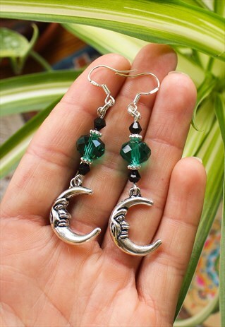 HANDMADE SILVER CRESCENT MOON EARRINGS