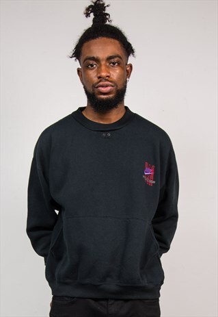 90'S VINTAGE BLACK NIKE USA SWEATSHIRT SWEATER