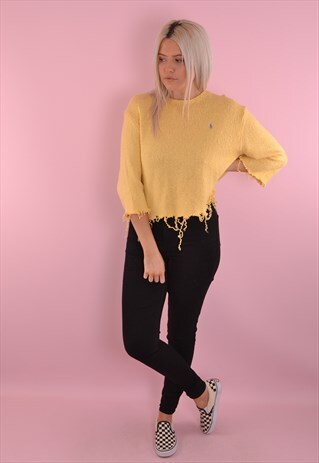 RALPH LAUREN CROPPED AND DISTRESSED JUMPER GJ2141