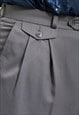 ST MICHAEL PLEATED PANTS VINTAGE FORMAL TROUSERS IN GREY