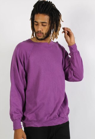 VINTAGE 90'S OVERSIZE BASICS SWEATSHIRT PURPLE
