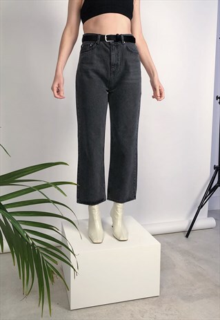 WASHED BLACK LOOSE FIT JEANS - 5128