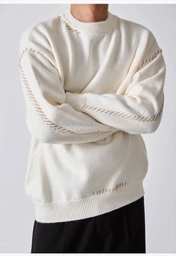 Men's line design sweater AW Vol.2