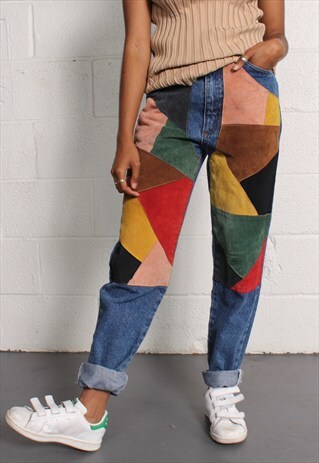 STELLAR SUEDE PATCHWORK JEANS